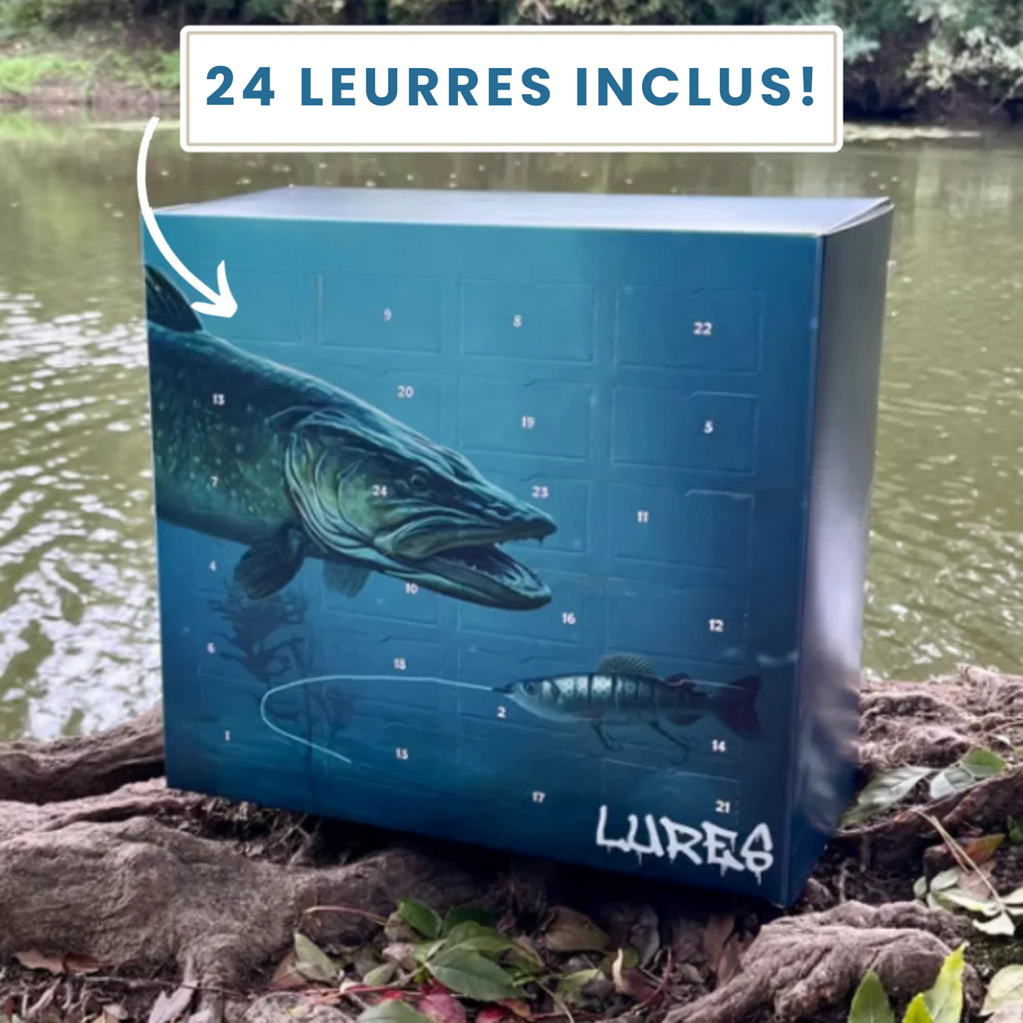 Calendrier de l'Avent pour Pêcheurs (incl. 24 leurres)