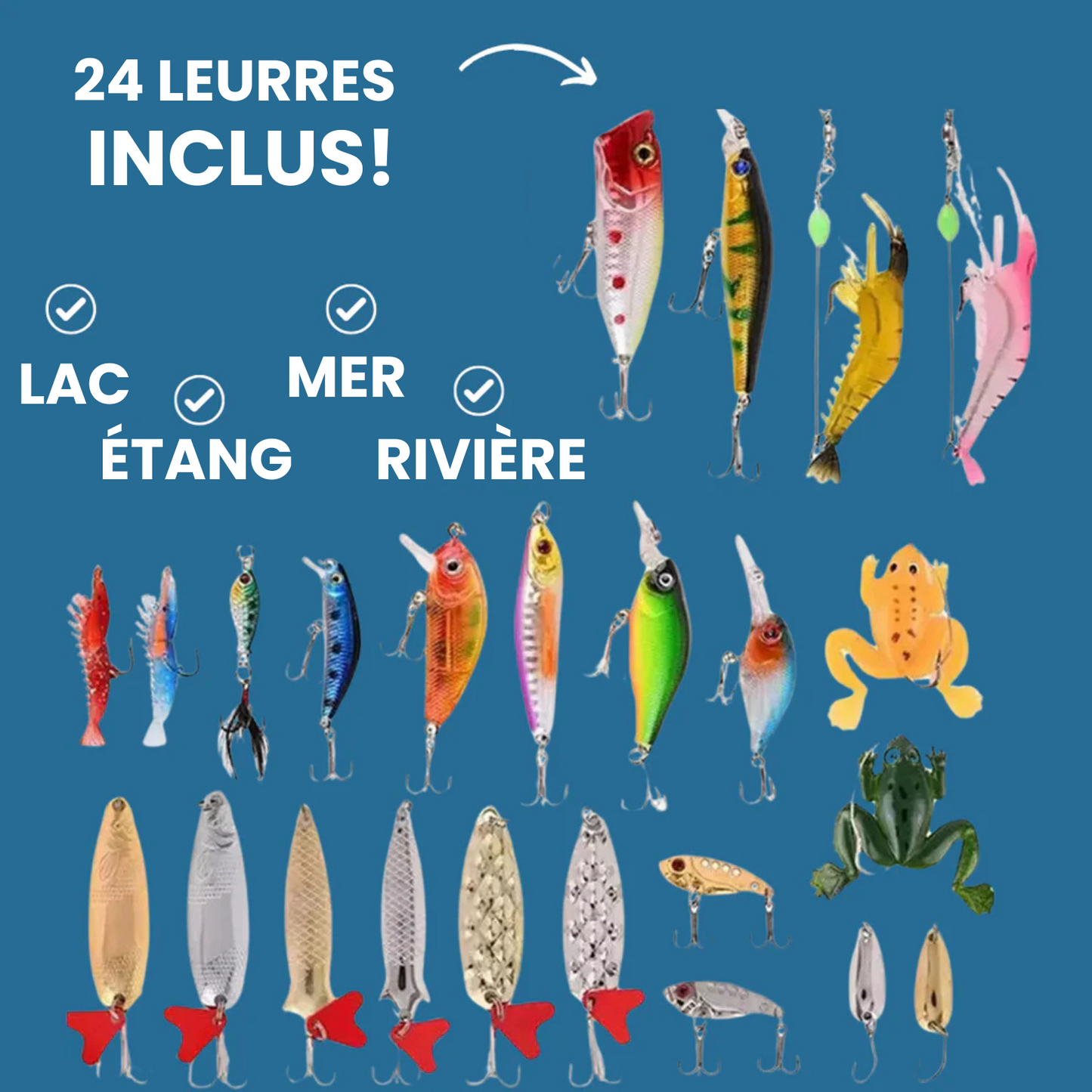 Calendrier de l'Avent pour Pêcheurs (incl. 24 leurres)